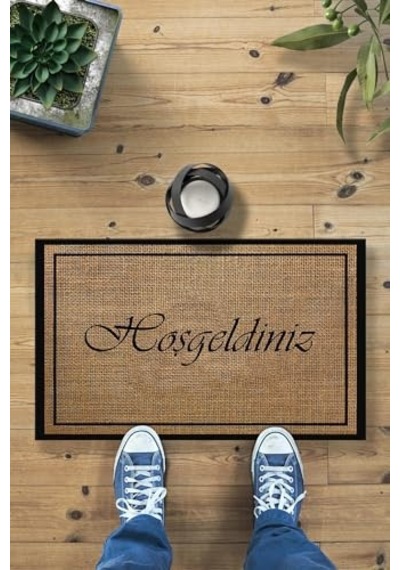 Hoşgeldiniz Desenli Kapı Önü Halı Paspas 40 X 60 Cm Çok Renkli