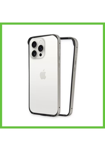 Bezos Joko İphone 15 Pro Uyumlu Land Bumper Koruma Kapak - Titan Gri Dmc