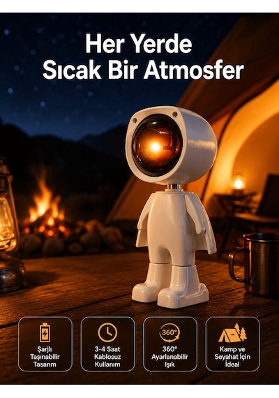 Projektör Atmosfer Işık Lambası Projektör Güneş Lambası Masa Lambası Çok  Renkli