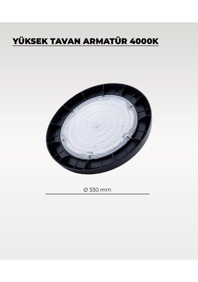Yüksek Tavan Armatür 200w - 4000k Günışığı Gri