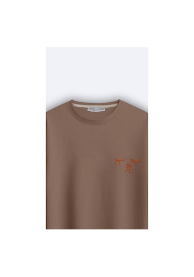 Oversize Unisex Toprak T-shirt - Avcı TOPRAK