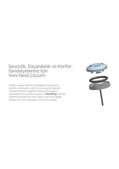 16 Adet Silentplug Sessiz Tapa Masa Sandalye Çivili Polygrid Siyah