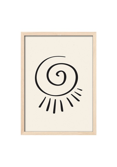 Sunborn Ahşap Çerçeveli Poster, Dekoratif Sanatsal Duvar Tablosu