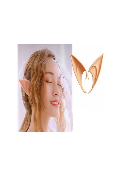 Yumuşak Malzemeden İmal Lateks Elf Kulağı 1 Çift 10x5 Cm - Yqbx-763855 Renkli