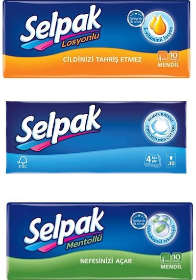 Selpak Mendil 3 x 10 Adet