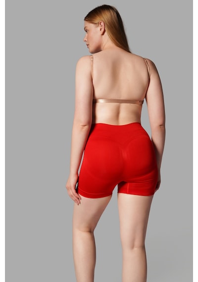 Fit Women Push Up Seamless Dikişsiz Popo Kısa Paçalı Korse 2064 Kırmızı