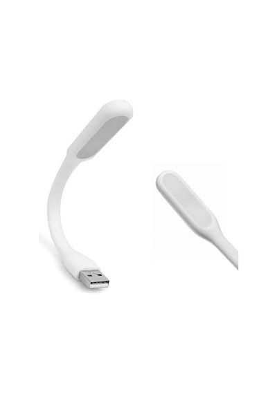 Usb Led Lamba 15cm Beyaz Renk Işık Portatif Taşınabilir Gece Lambası Masa Aydınlatma Kamp Pc