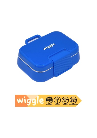 Bento 1030ml Lunchbox Tek Katlı 2 Bölmeli Paslanmaz Çelik Sefer Tası Yemek Kutusu Çok Renkli