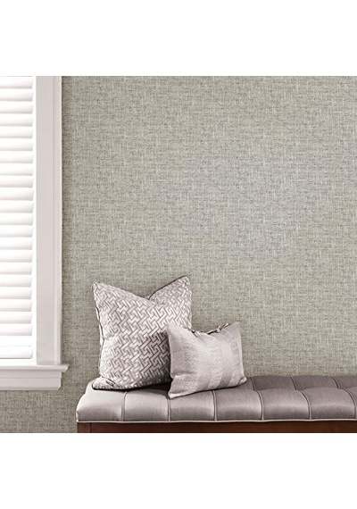 Poplin Texture Peel Stick Duvar Kağıdı Gri Çok Renkli