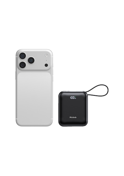 Mcdodo Mc-8620 10000mah 22.5w Pd Hızlı Şarj Dahili Kablolu Powerbank Siyah