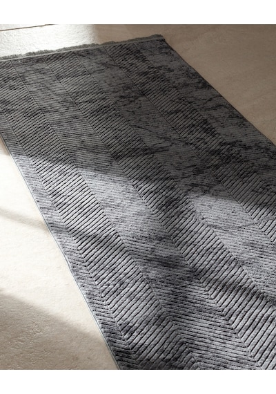 Madame Coco Eze Halı - Antrasit - 80x300 Cm Gri