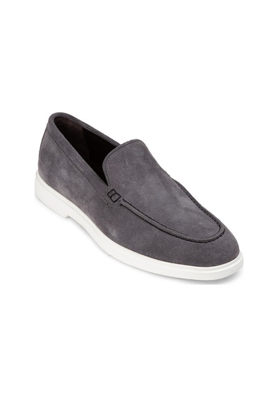 Deery Hakiki Süet Gri Erkek Loafer Ayakkabı - 01957mgrıe01 Gri