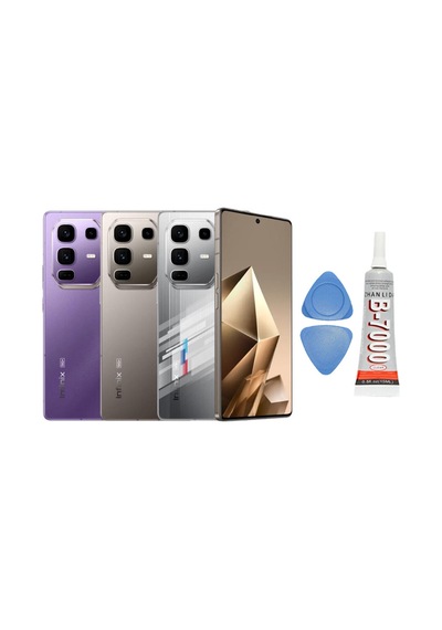 İnfinix Note 50 Pro Plus Kahverengi Arka Cam Batarya Pil Kapağı Telefon Arka Kapak Yapışkan Beraber