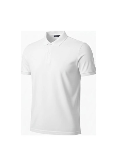 Erkek Polo Yaka Düğmeli Pike Kumaş Tişört Regular Fit Kısa Kol T-shirt - Beyaz