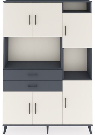 Arges Dolap 9 Raflı 2 Çekmeceli 6 Kapaklı 132x30x195 Antrasit-aytaşı/antrasit Aytası/antrasıt Arges Dolap 9 Raflı 2 Çekmeceli 6 Kapaklı 132x30x195 Antrasit-aytaşı/antrasit Aytası/antrasıt