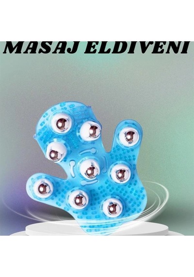 9 Bilyeli El Masaj Eldiveni Vücut Sıkılaştırıcı Omuz Bacak Masaj Aleti
