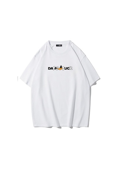 Brz Collectıon Brz Collection Unisex Oversize Daffy Duck T-shirt Beyaz
