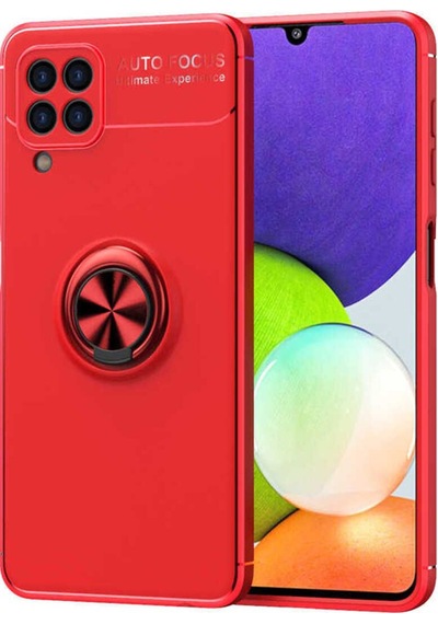 Galaxy A22 4g Kılıf Zore Ravel Silikon Kapak Kırmızı