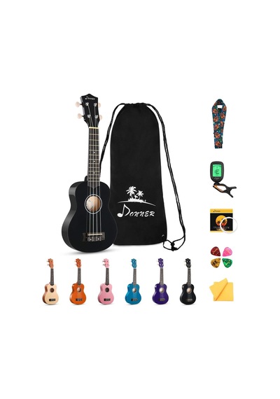 Dus-10n Soprano Ukulele Seti Siyah Genel