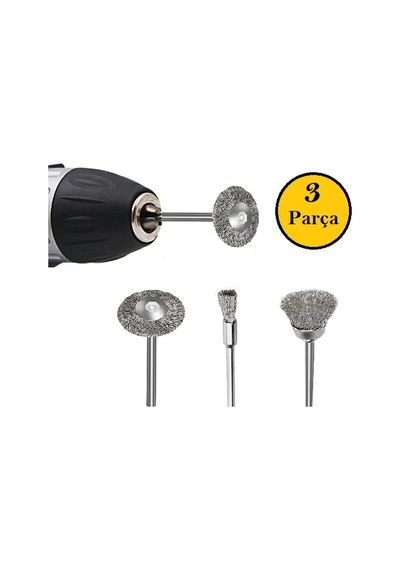 Venoa Vp3030 Mikro Paslanmaz Pimli Fırça Seti 3 Parça