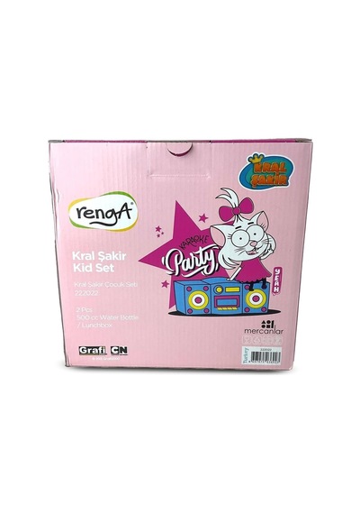Kral Şakir Pipetli Tritan Matara Ve Beslenme Kabı Set, 500 Ml, Pembe Diğer