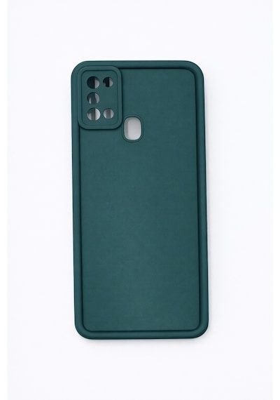 Samsung Galaxy A21 Uyumlu Kamera Çıkıntılı Mat Silikon Telefon Kılıfı Yeşil