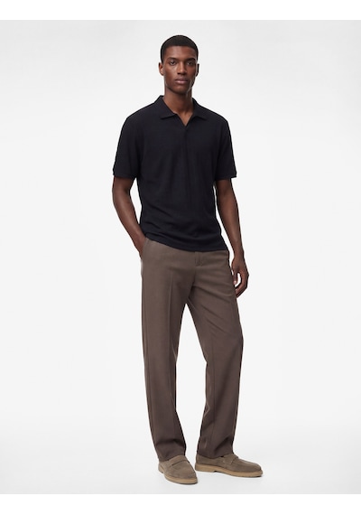 Koton Regular Fit Kısa Kollu Dokulu Polo Yaka Tişört Lacivert 6sam10068mk