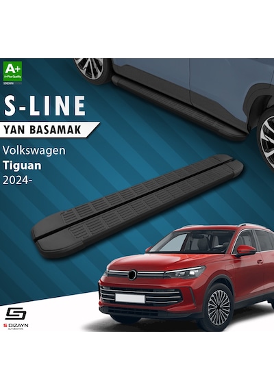 S-dizayn Vw Tiguan 3 S-line Siyah Yan Basamak 183 Cm 2024 Üzeri