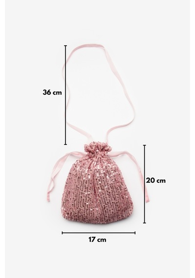 Le Mabelle Pembe Sıralı Pullu Kız Çocuk Çanta Pembe