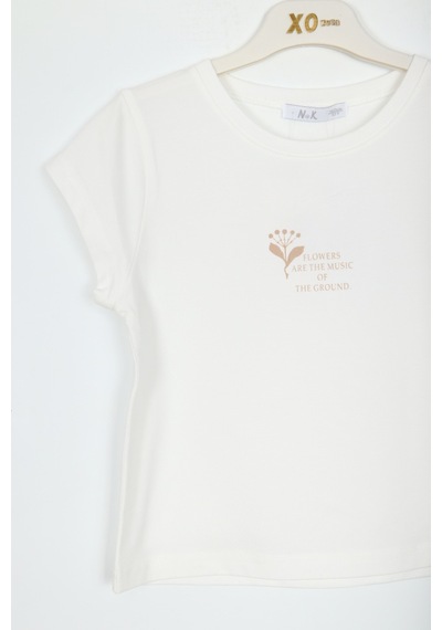Xo Kids Kız Çocuk Tişort 10-16 Yaş 38800 Ekru