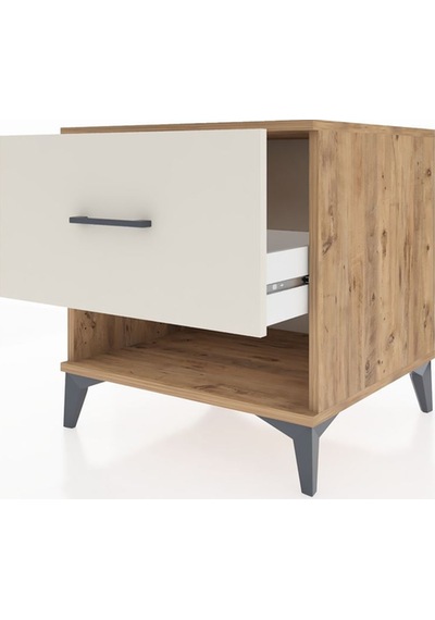 Kronos Komodin Tek Çekmeceli 60x59x64 Çam-aytaşı Çam