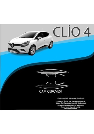 Renault Clio 4 Krom Cam Çerçevesi