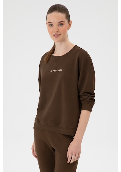 U.S. Polo Assn. Kadın Kahverengi Bisiklet Yaka Sweathırt 50313562-VR029