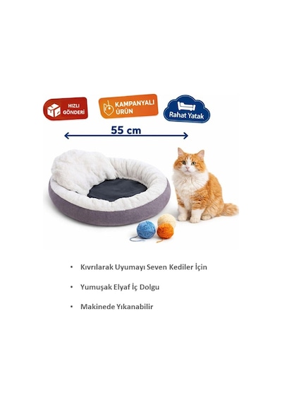 Kedi Yatağı-mor