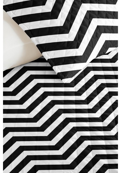Siyah Geometrik Zigzag Genç Odası Tek Kişilik Pike Takımı - Modern 160x220 Cm Kapitone Yatak Örtüsü Dokulu Başak Gölgeliği Siyah Geometrik Zigzag Genç Odası Tek Kişilik Pike Takımı - Modern 160x220 Cm Kapitone Yatak Örtüsü Dokulu Başak Gölgeliği