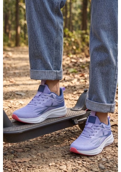 In Step Violet Dash Kadın Lila Örgü Tabanlı Hafif Yürüyüş Ve Koşu Ayakkabısı