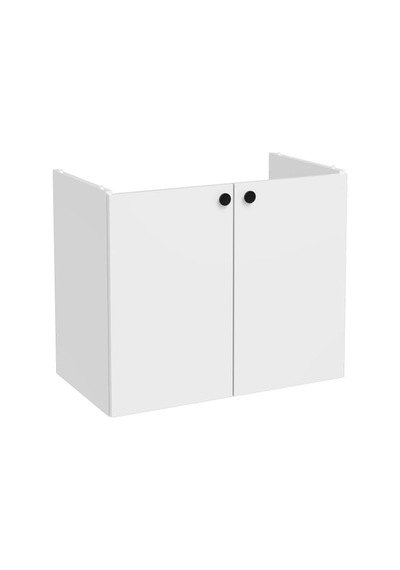 Shift T20 81000 Kapaklı Lavabo Dolabı, Parlak Beyaz, 80 Cm Açık Ceviz