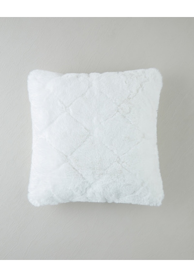 English Home Soft Touch Rabbit Pelüş Kırlent Kılıfı 45x45 Cm Beyaz Beyaz