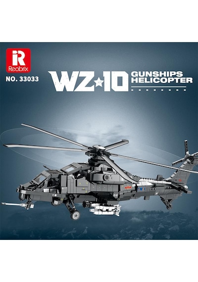 Reobrix 33033 Changhe Z-10 Helikopter Yaratıcı Yapı Blok Seti Building Blocks - 1169 Parça