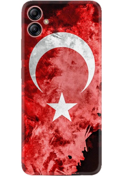 Samsung Uyumlu Galaxy A04E Kılıf Resimli Desenli Baskılı Silikon Şanlı Türk Bayrağı 3 1395