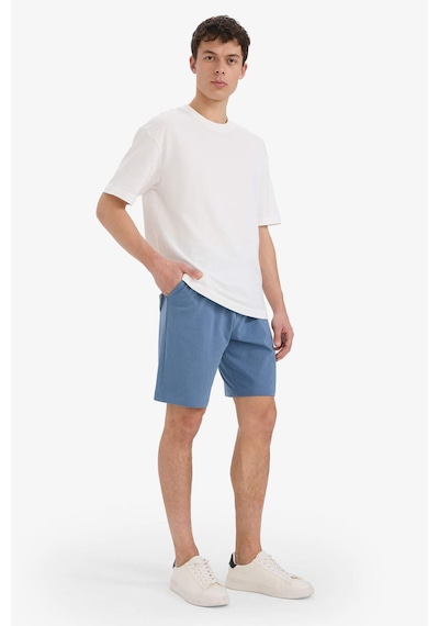 DeFacto Slim Fit Dar Kesim Cepli Pamuklu Basic Düz Bermuda Şort W1105AZ25SPBE808