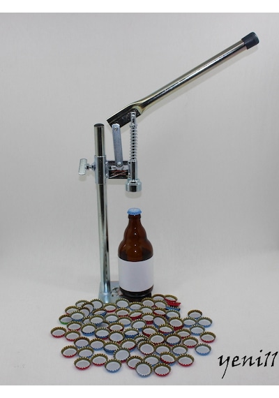 Büyük Boy Gazoz Soda Kapağı Kapatma Makinesi 100 Kapak Gümüş