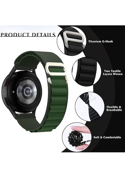 Redmi Watch 5 Active / Lite Uyumlu Alpine Loop Kumaş Kancalı Kordon