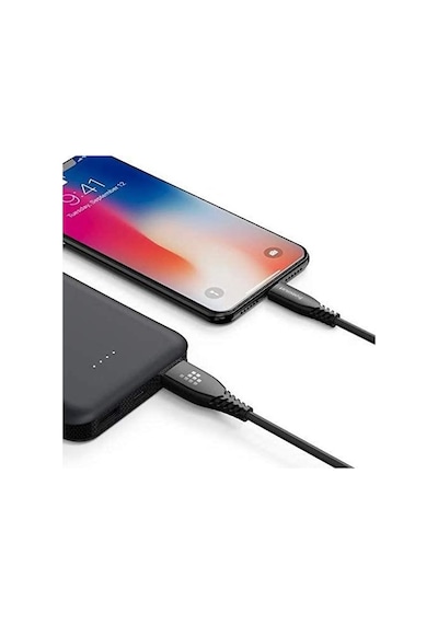 Tronsmart Apple iPhone Uyumlu Için Mfı Lightning 1.2M Şarj Kablosu Siyah