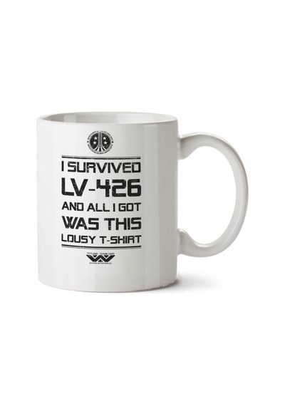 Alien I Survived Lv 426 İki Tarafı Baskılı Kupa Bardak Çok Renkli