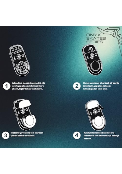 Klasse Onyx Mouse Skate Logitech G Pro Wireless İle  Skatez