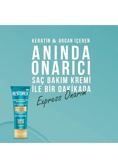 Keratin &amp Argan Onarıcı Saç Bakım Kremi 250 Ml - Yıpranmış Ve Hasar Görmüş Saçlar