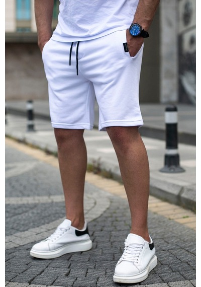 Madmext Beyaz Regular Fit Şort 4842