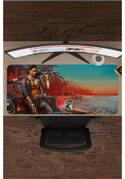 Far Cry Kaymaz Dikişli Kauçuk Oyuncu Mousepad V2 - 90x40 Xxl Gaming Mouse Pad Fare Altlığı