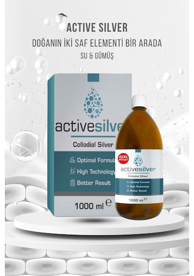 Activesilver 150 Ppm Kolloidal Gümüş Suyu 3 x 1 L